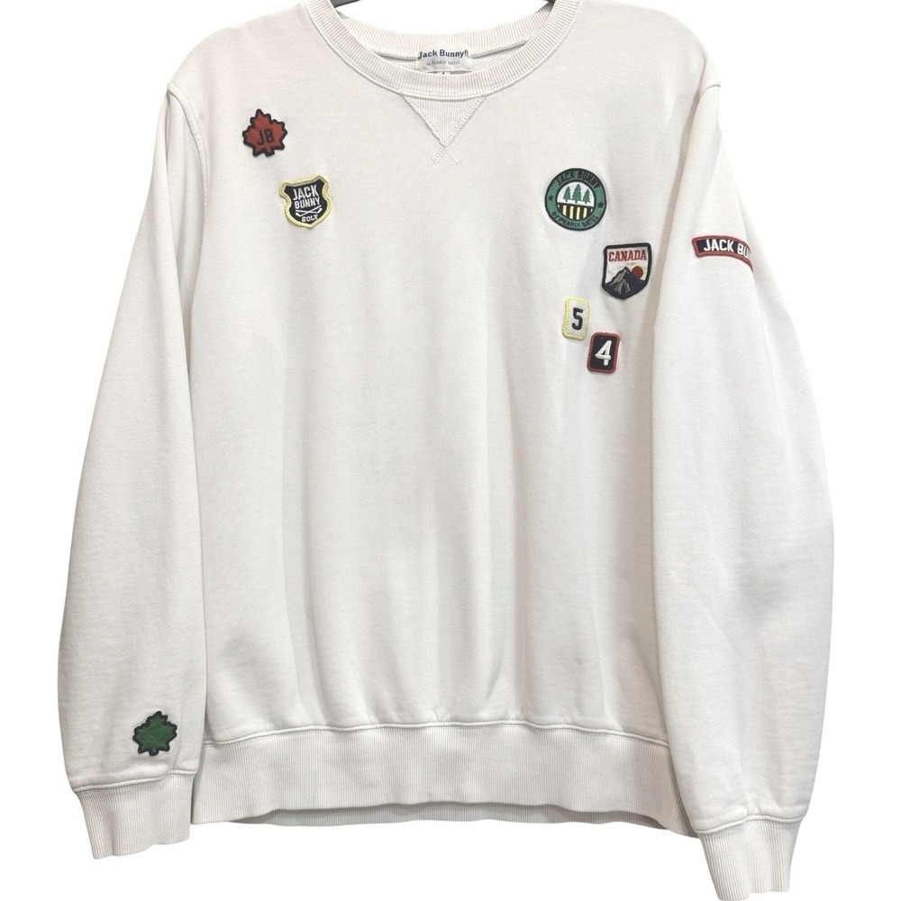 Jack Bunny Pearly Gates Patch Golf Crewneck‎ Sweatshirt Japan Badge Logo L Rare